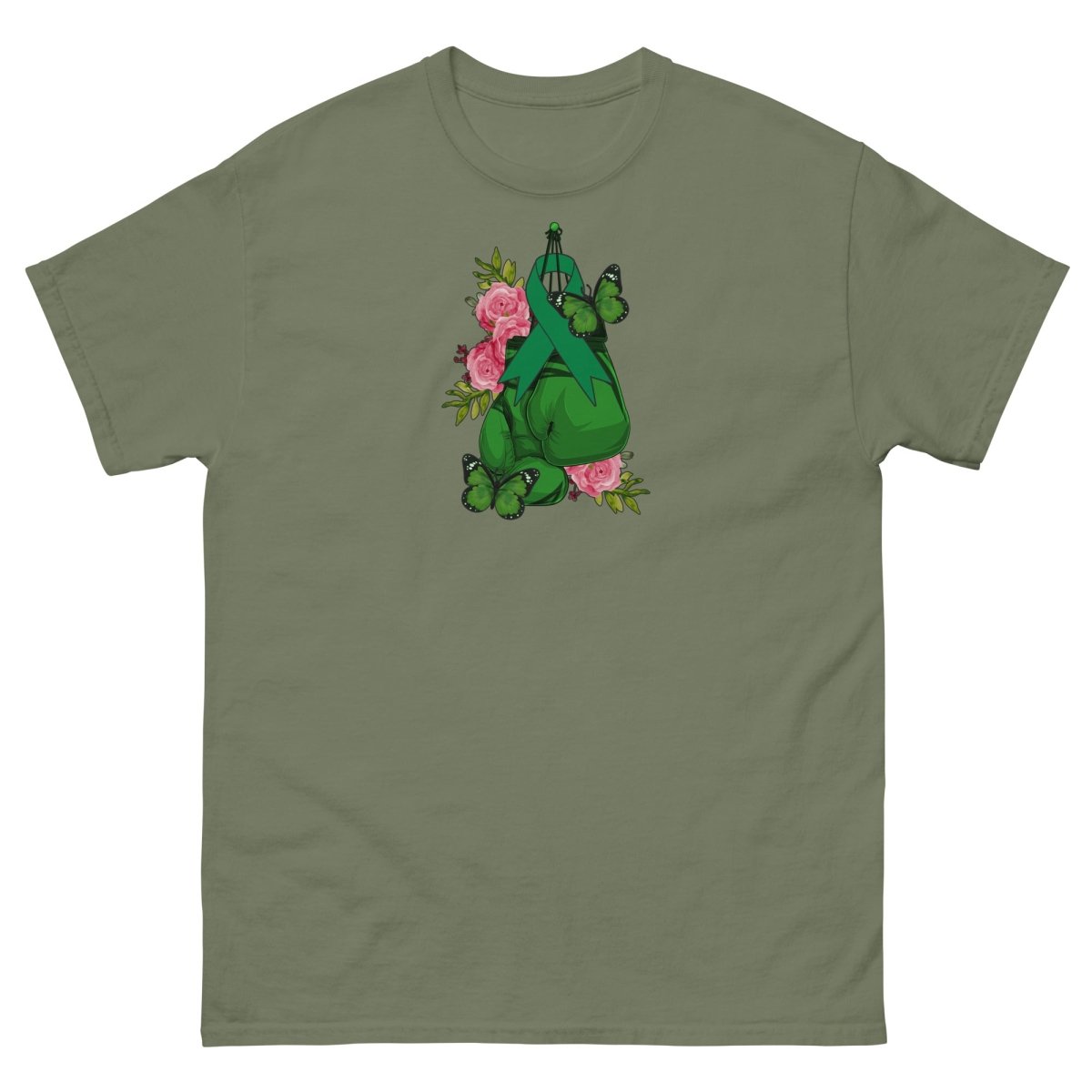 Liver Cancer Gloves Tee - JohnVsGBMMilitary GreenS