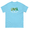 Liver Cancer Peace Love Tee - JohnVsGBMSkyS