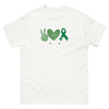 Liver Cancer Peace Love Tee - JohnVsGBMWhiteS