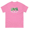 Liver Cancer Peace Love Tee - JohnVsGBMAzaleaS