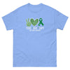 Liver Cancer Peace Love Tee - JohnVsGBMCarolina BlueS