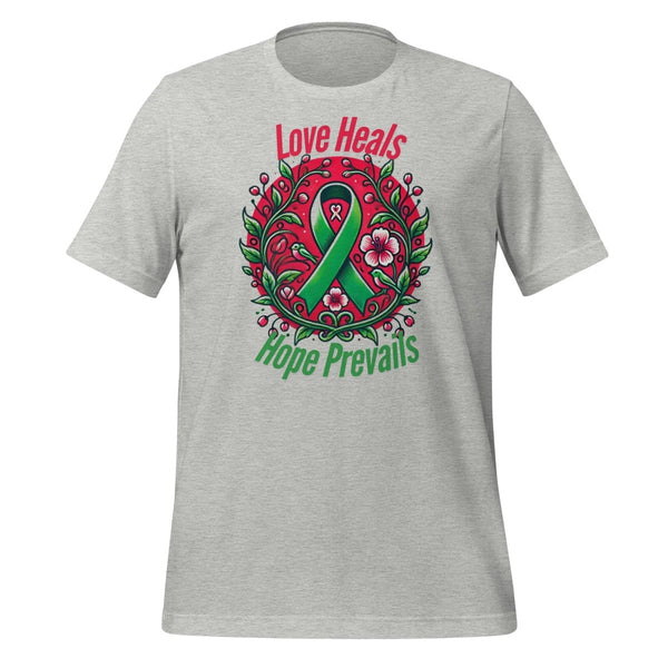 Liver Cancer Prevail Love Tee - JohnVsGBMAthletic HeatherS