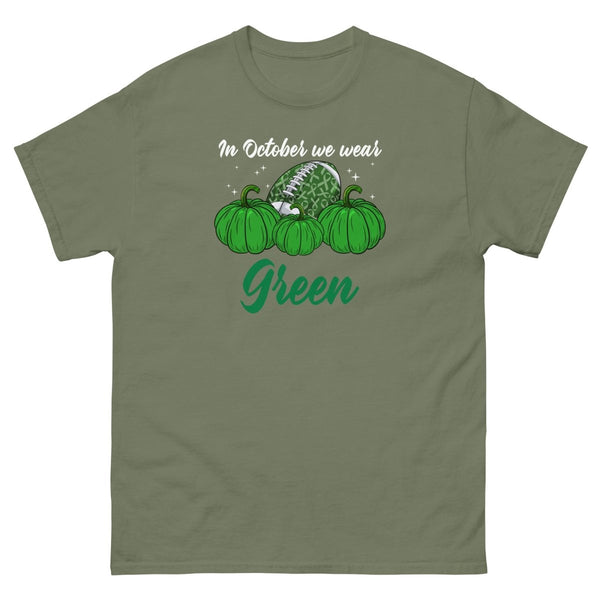 Liver Cancer Pumpkin Tee - JohnVsGBMMilitary GreenS