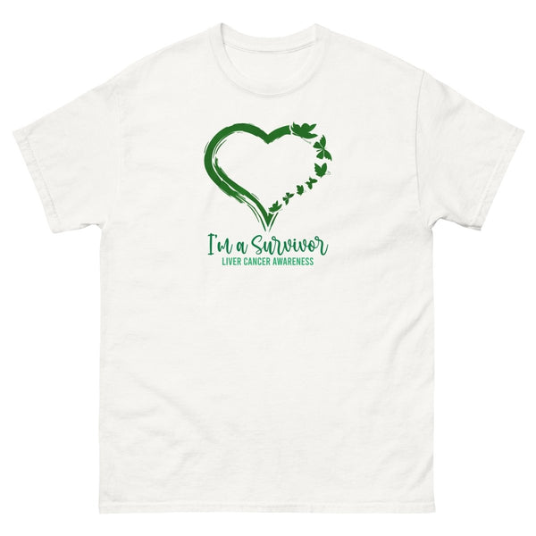 Liver Cancer Survivor Heart Tee - JohnVsGBMWhiteS