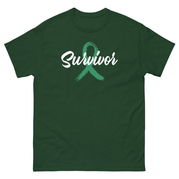 Liver Cancer Survivor Ribbon Tee - JohnVsGBMForest GreenS