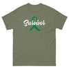 Liver Cancer Survivor Ribbon Tee - JohnVsGBMMilitary GreenS