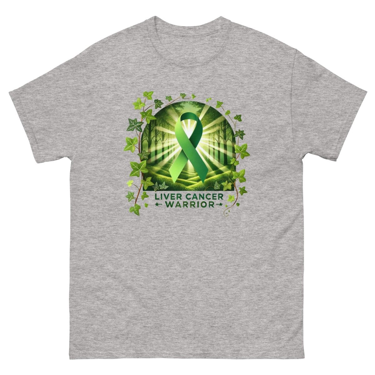 Liver Cancer Warrior Forest Tee - JohnVsGBMSport GreyS