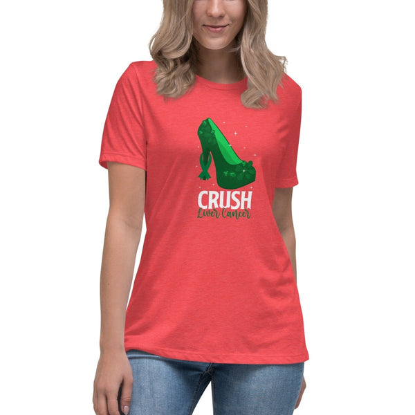 Liver Cancer Women's Crush Tee - JohnVsGBMHeather RedS