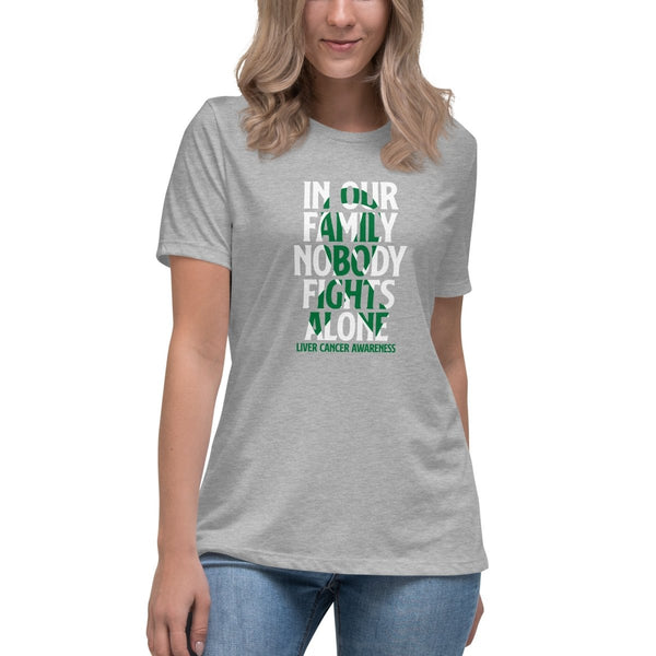 Liver Cancer Women's Family Tee - JohnVsGBMAthletic HeatherS