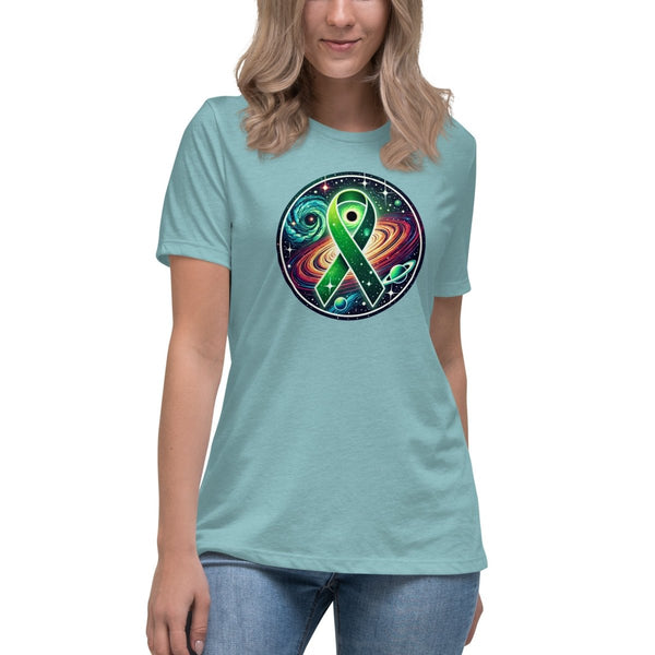 Liver Cancer Women's Galaxy Tee - JohnVsGBMHeather Blue LagoonS