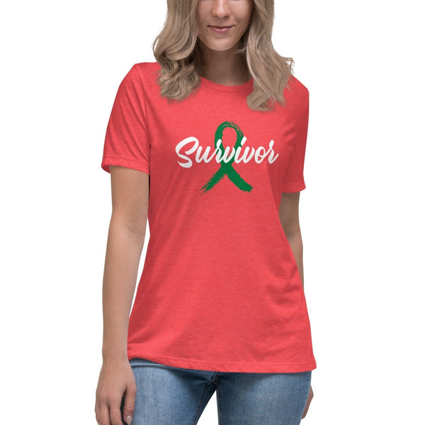 Liver Cancer Women's Survivor Tee - JohnVsGBMHeather RedS