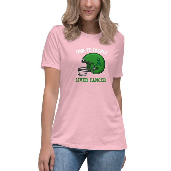 Liver Cancer Women's Tackle Tee - JohnVsGBMPinkS