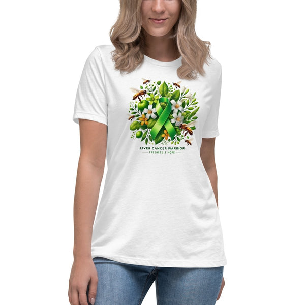 Liver Cancer Women's Warrior Spring Tee - JohnVsGBMWhiteS