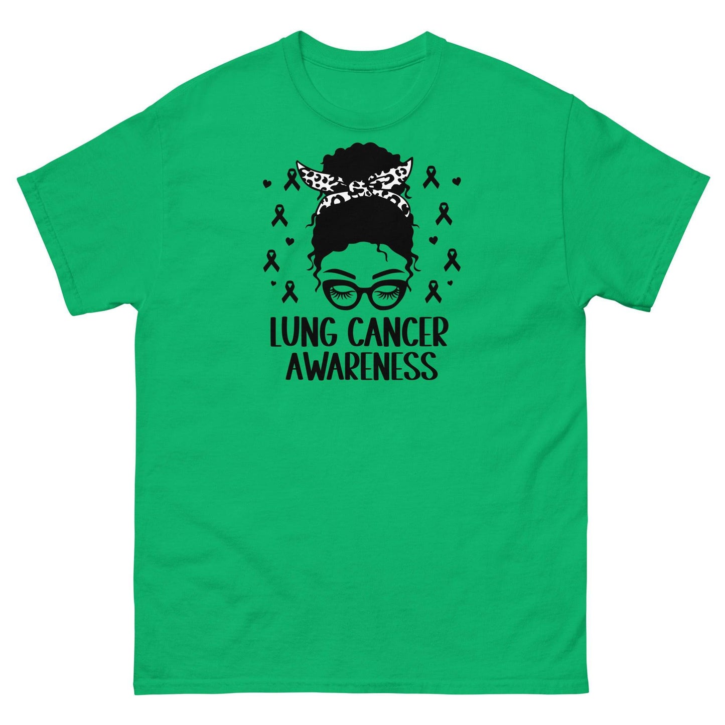 Lung Cancer Awareness Black Classic Tee - JohnVsGBMIrish GreenS