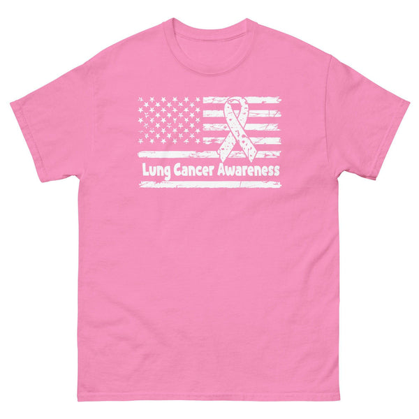 Lung Cancer Awareness Flag Tee - JohnVsGBMAzaleaS