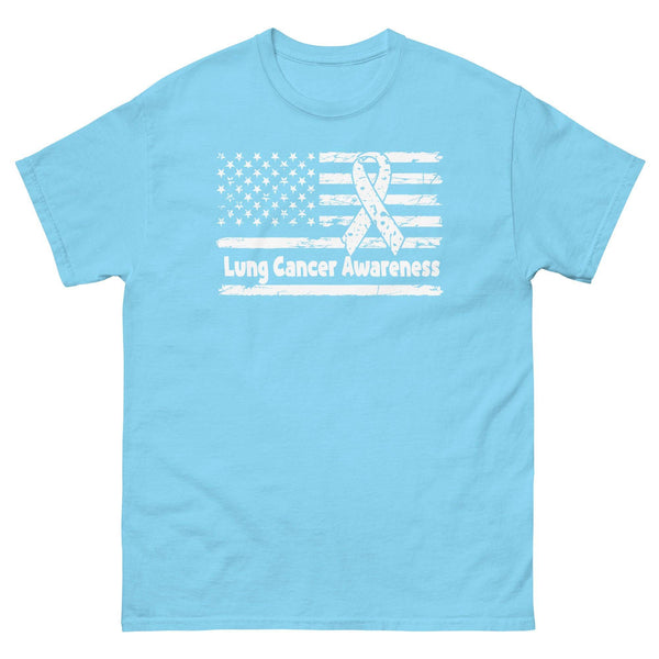 Lung Cancer Awareness Flag Tee - JohnVsGBMSkyS