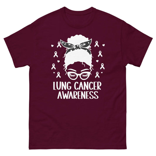 Lung Cancer Awareness Girl Tee - JohnVsGBMMaroonS