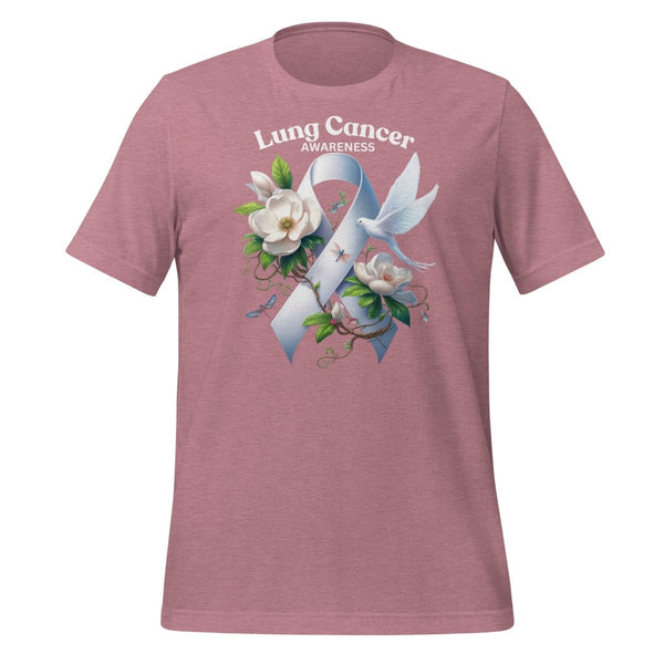 Lung Cancer Awareness Spring Tee - JohnVsGBMHeather OrchidS