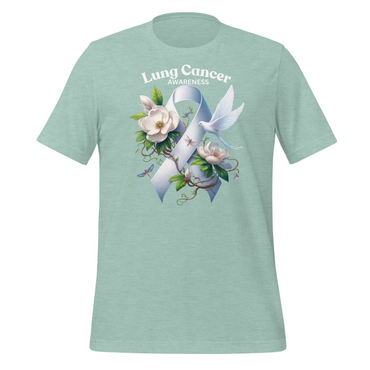 Lung Cancer Awareness Spring Tee - JohnVsGBMHeather Prism Dusty BlueS