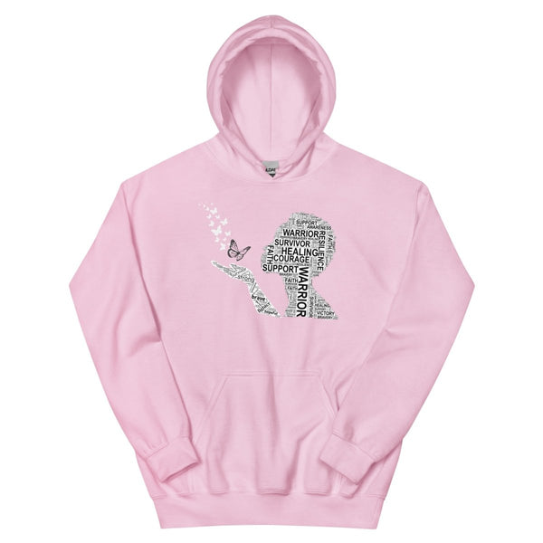 Lung Cancer Butterfly Hoodie - JohnVsGBMLight PinkS