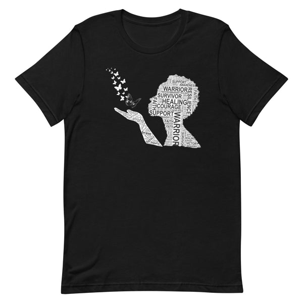 Lung Cancer Butterfly Tee - JohnVsGBMBlackXS