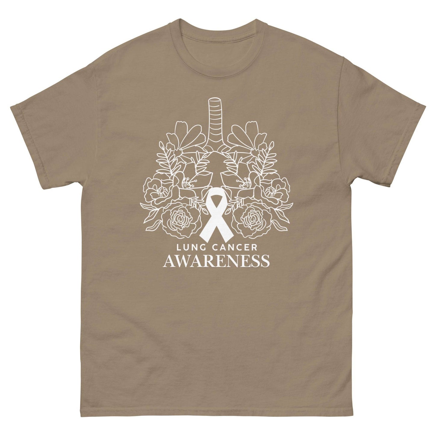 Lung Cancer Flower Lungs Tee - JohnVsGBMBrown SavanaS