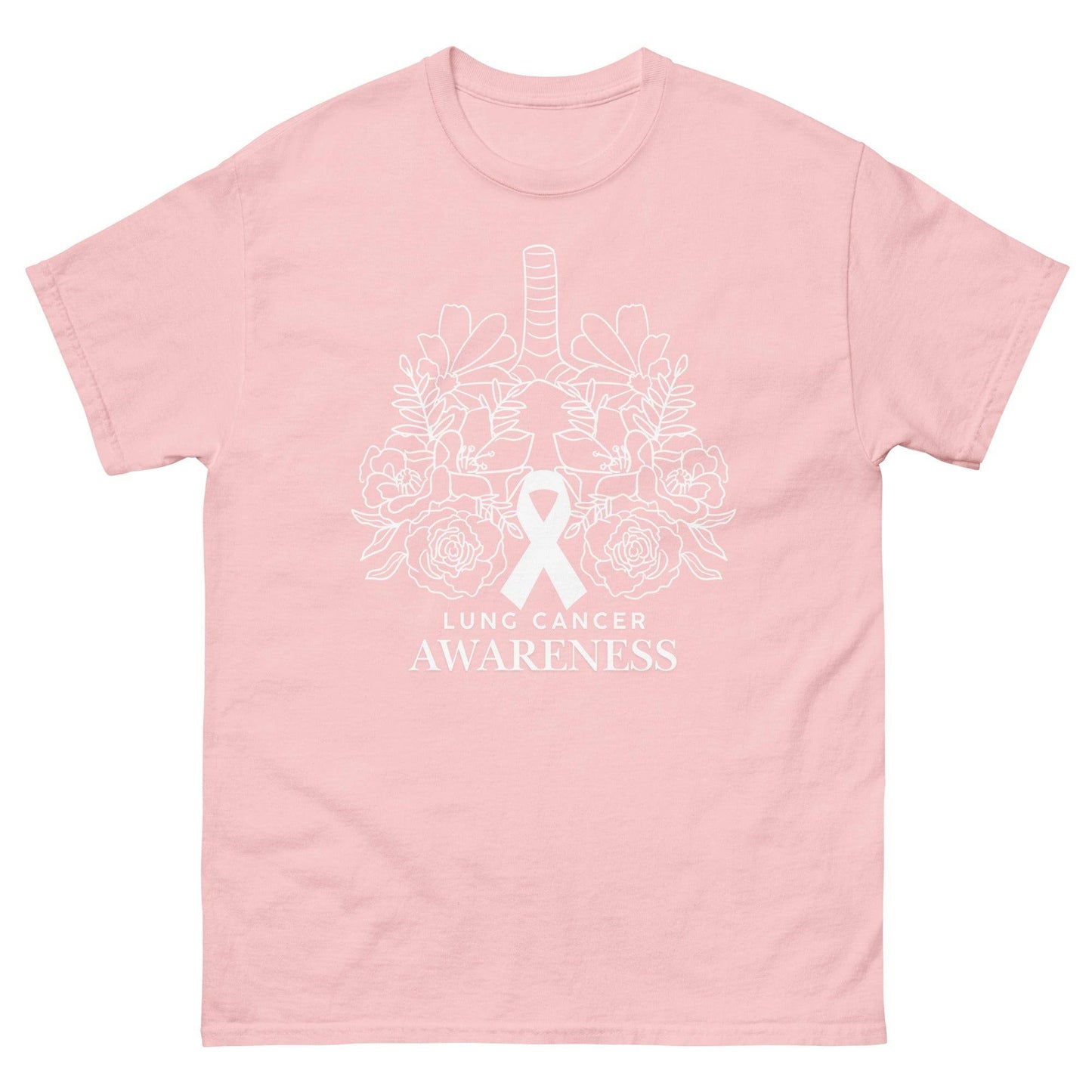 Lung Cancer Flower Lungs Tee - JohnVsGBMLight PinkS