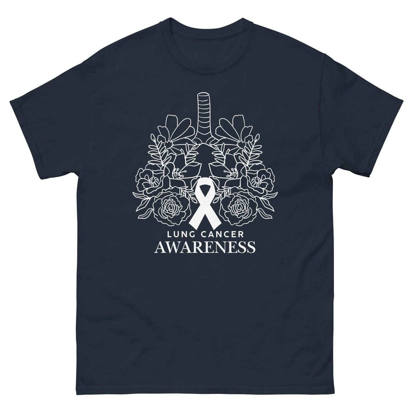 Lung Cancer Flower Lungs Tee - JohnVsGBMNavyS