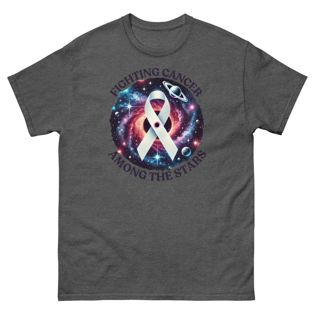 Lung Cancer Galaxy Tee - JohnVsGBMDark HeatherS