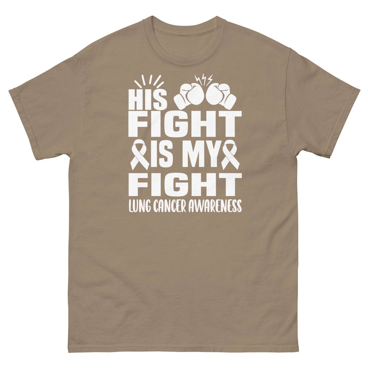 Lung Cancer His Fight is My Fight Tee - JohnVsGBMBrown SavanaS