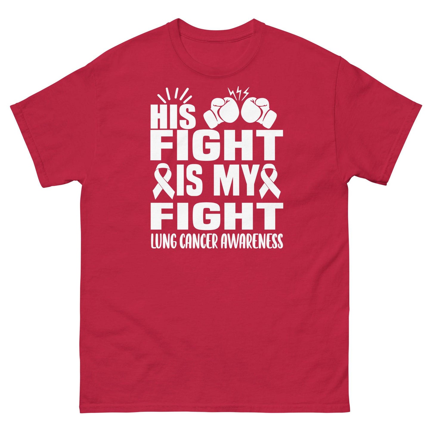 Lung Cancer His Fight is My Fight Tee - JohnVsGBMCardinalS