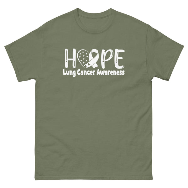 Lung Cancer Hope Tee - JohnVsGBMMilitary GreenS