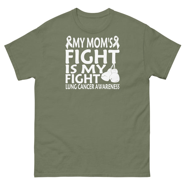 Lung Cancer My Mom's Fight Tee - JohnVsGBMMilitary GreenS