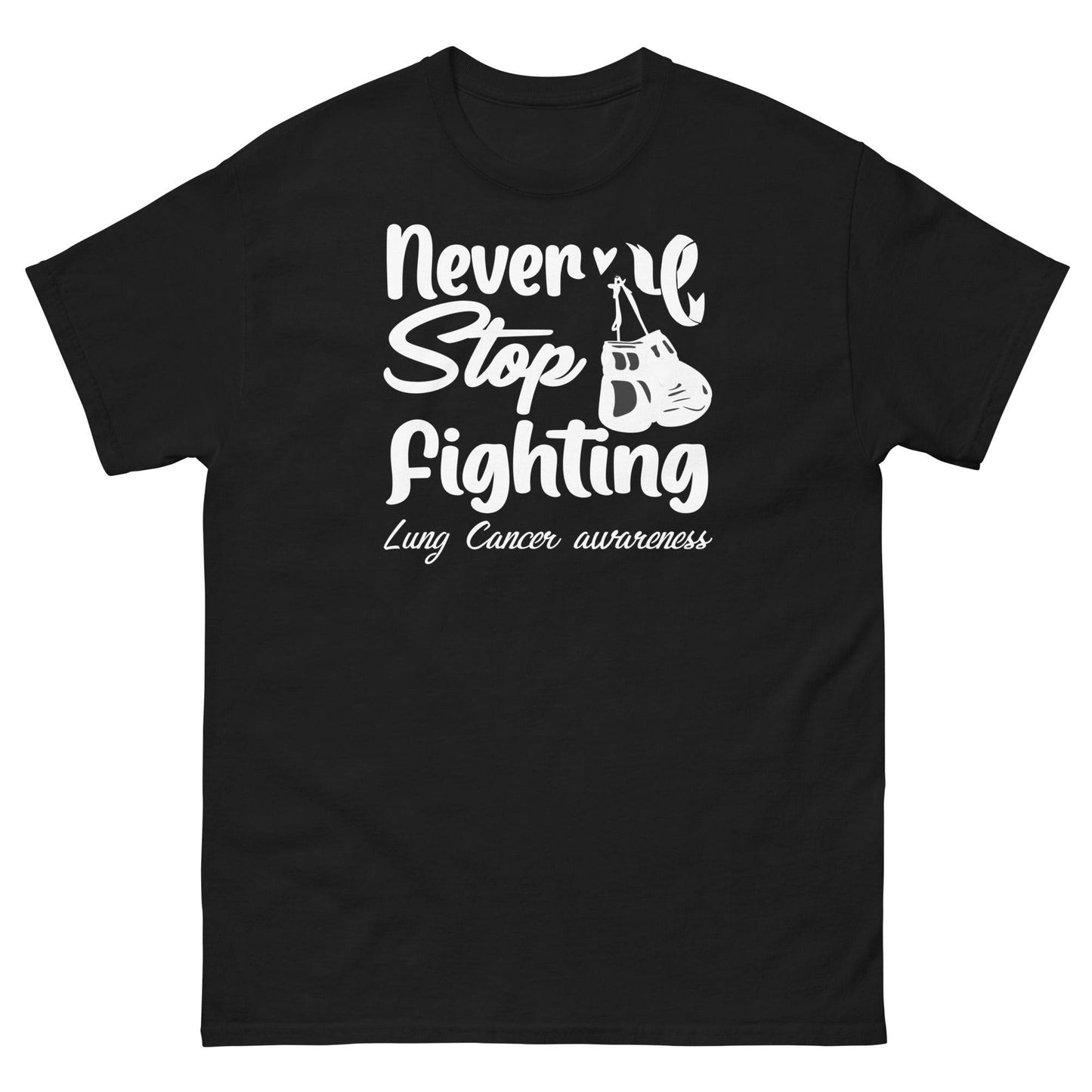 Lung Cancer Never Stop Fighting Tee - JohnVsGBMBlackS