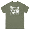 Lung Cancer Never Stop Fighting Tee - JohnVsGBMMilitary GreenS