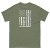 Lung Cancer Nobody Fights Alone Flag Tee - JohnVsGBMMilitary GreenS