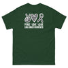 Lung Cancer Peace Love Cure Tee - JohnVsGBMForest GreenS