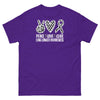 Lung Cancer Peace Love Cure Tee - JohnVsGBMPurpleS