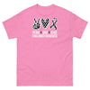 Lung Cancer Peace Love Cure Tee - JohnVsGBMAzaleaS