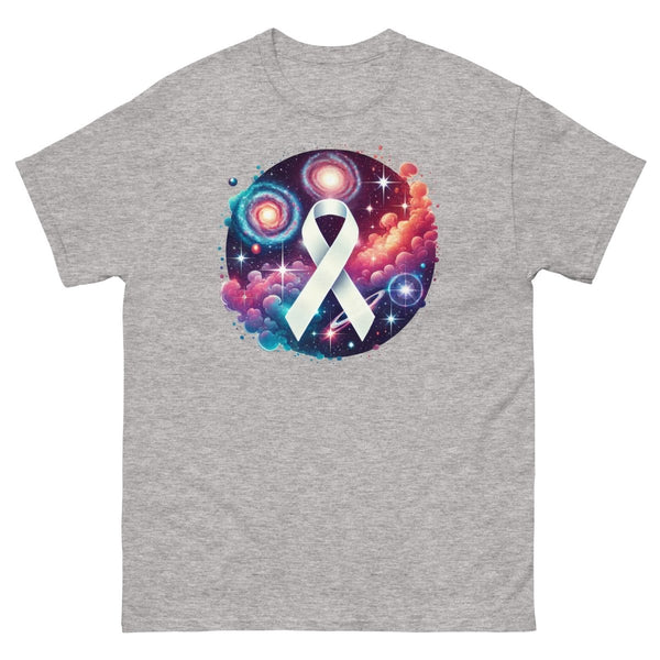 Lung Cancer Space Smoke Galaxy Tee - JohnVsGBMSport GreyS