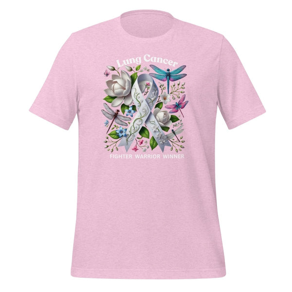 Lung Cancer Spring Tee - JohnVsGBMHeather Prism LilacS