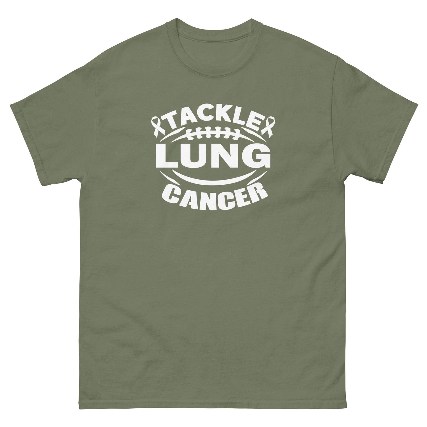 Lung Cancer Tackle Tee - JohnVsGBMMilitary GreenS