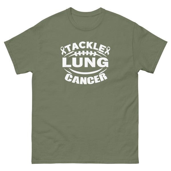 Lung Cancer Tackle Tee - JohnVsGBMMilitary GreenS