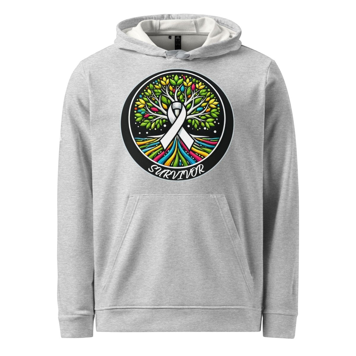 Lung Cancer Tree of Life Adidas Hoodie - JohnVsGBMGrey HeatherS