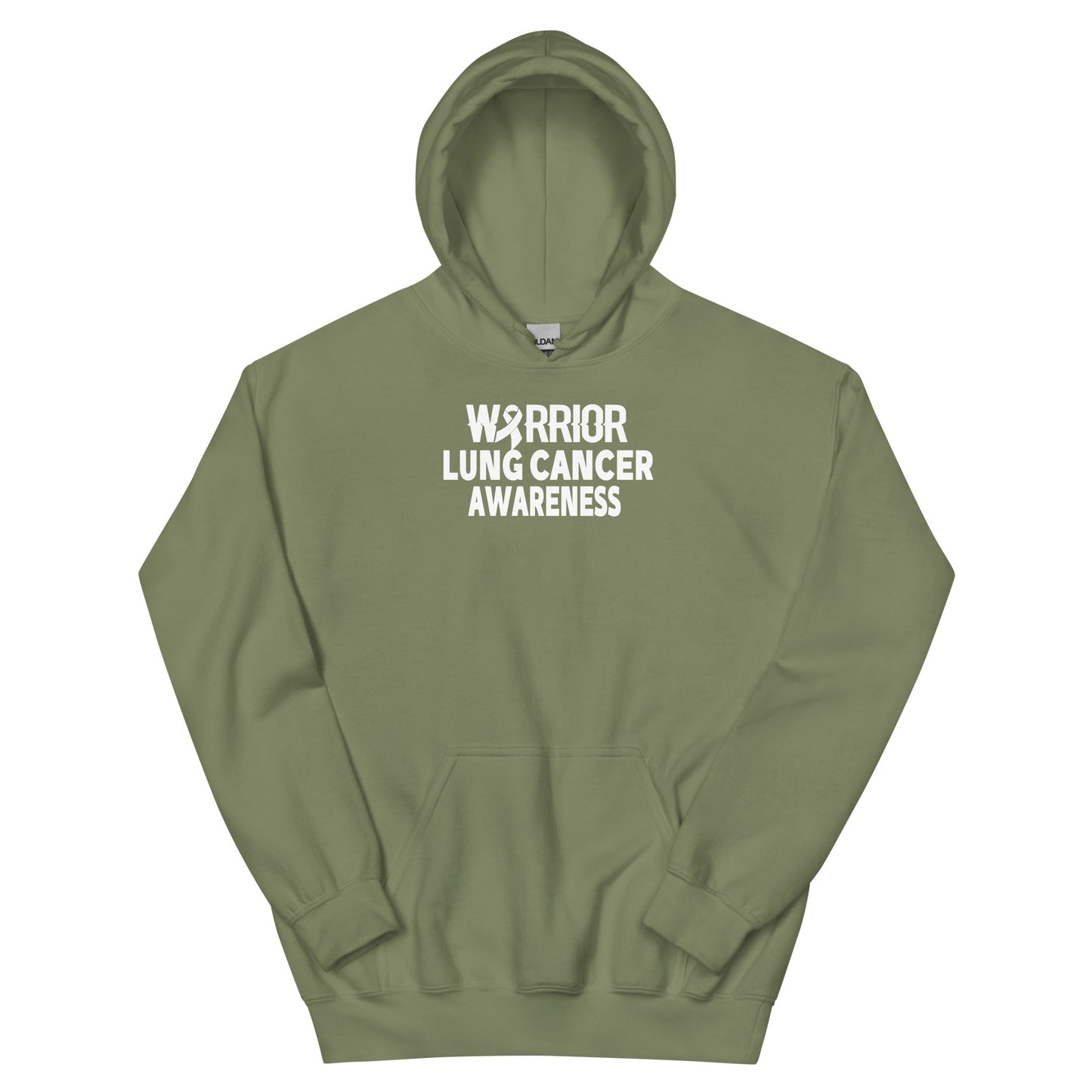 Lung Cancer Warrior Hoodie - JohnVsGBMMilitary GreenS