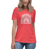 Lung Cancer Women's Rainbow Tee - JohnVsGBMHeather RedS