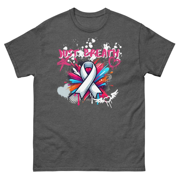 Lung Graffiti Ribbon Tee - JohnVsGBMDark HeatherS