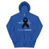 Melanoma Awareness Heartbeat Hoodie - JohnVsGBMRoyalS