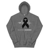 Melanoma Awareness Heartbeat Hoodie - JohnVsGBMGraphite HeatherS