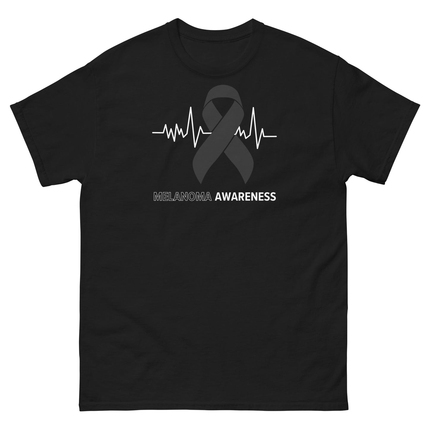 Melanoma Awareness Heartbeat Tee - JohnVsGBMBlackS